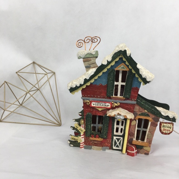 Kurt Adler Santa Claus & Co Workshop Lighted